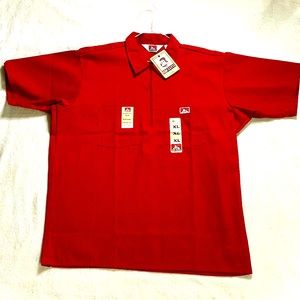 XL Ben Davis Red canvas button shirt